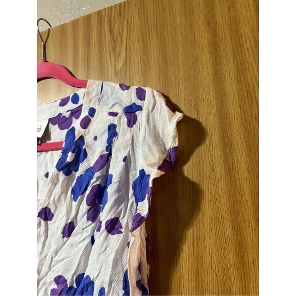Cabi Purple & Blue Floral Top Woman’s Size Medium - Picture 5 of 10